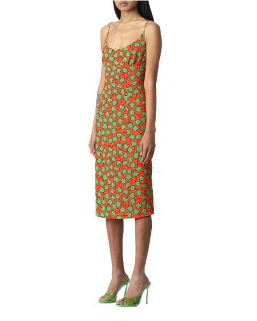 Moschino Metallic Printed Dress