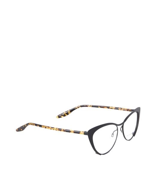 Barton Perreira White Minimalist Cateye Glasses