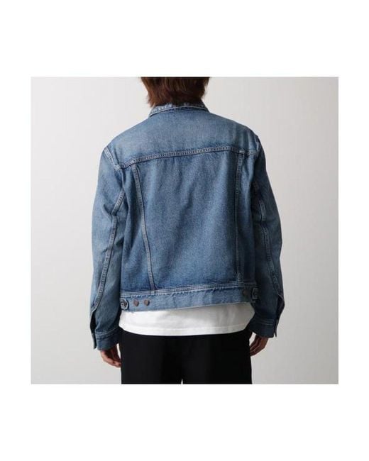 Céline Blue Long-Sleeved Denim Jacket for men