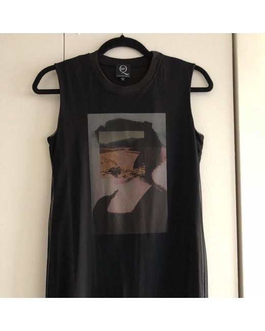 McQueen Black Hollow Portrait Dress