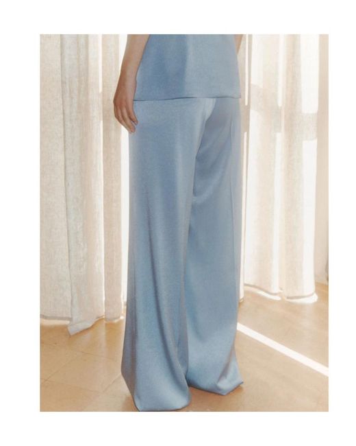 Marella Blue Satin Trousers
