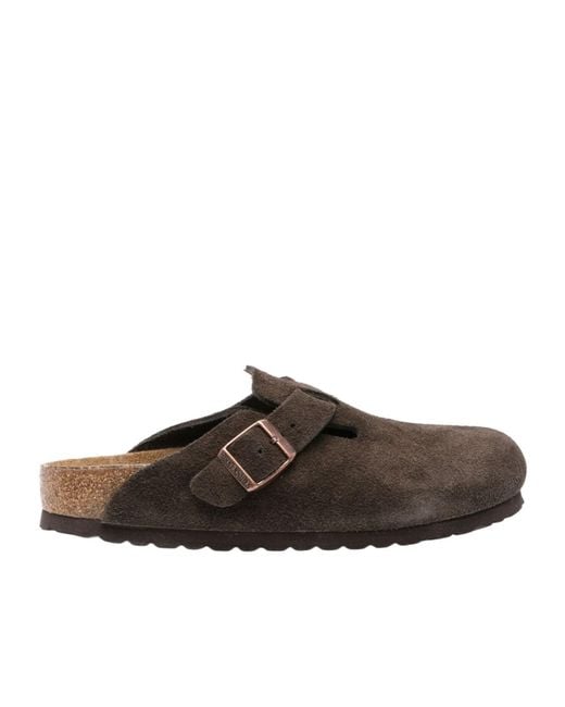 Birkenstock Brown Boston Round-Toe Slippers