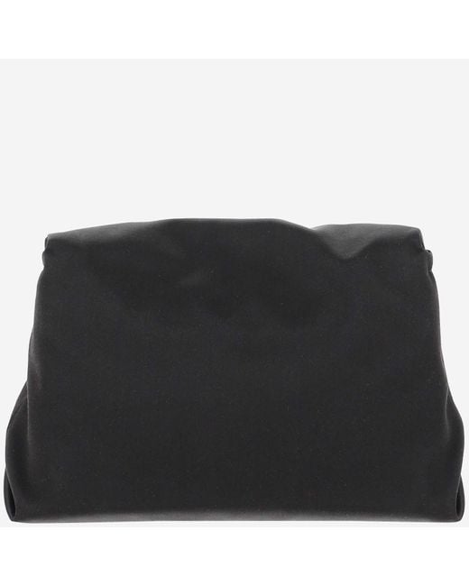 Roger Vivier Black Embellished Draped Clutch Bag