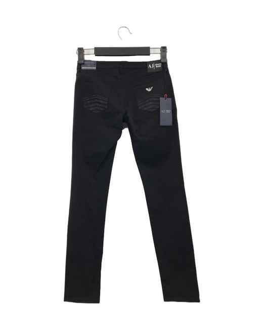 Armani Jeans Black Logo Details Denim Pants