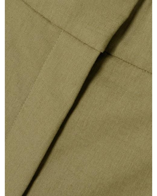 Joseph Green Paver Pleated Cotton Tapered Pants