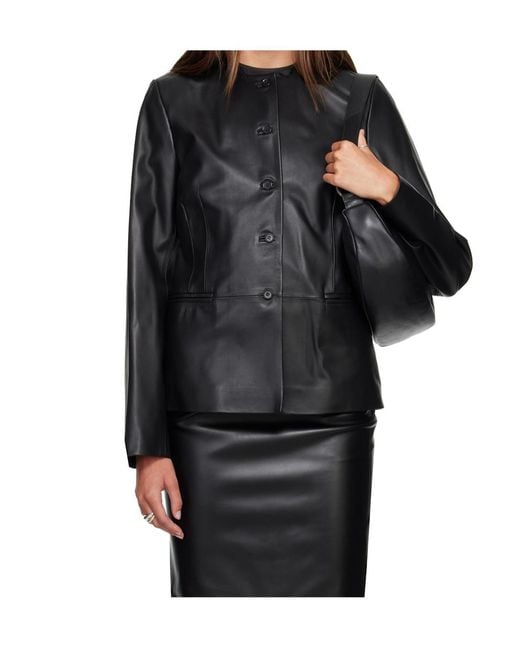 Loulou de Saison Black Adea Leather Jacket