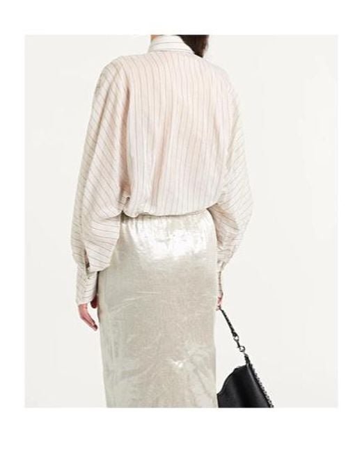 Brunello Cucinelli White Striped Shirts