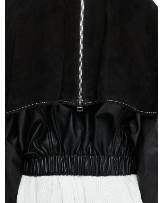 J.W. Anderson Black Jw Anderson Oversized Collar Bomber Jacket