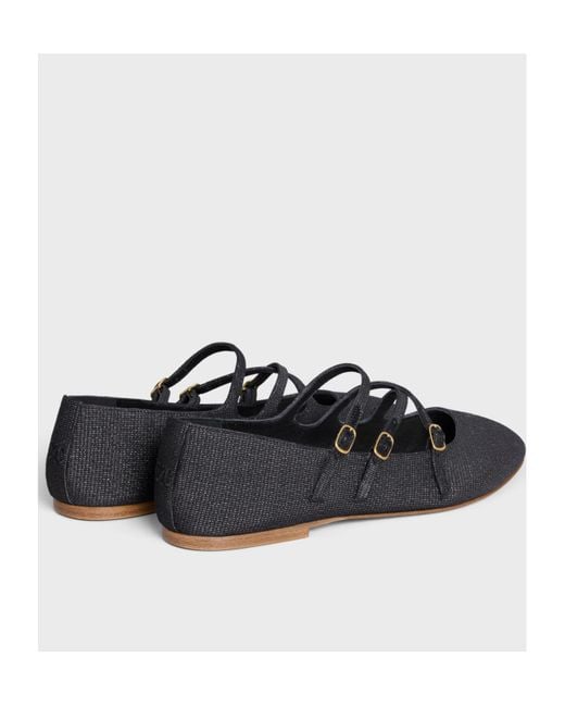 Céline Black Les Ballerines Criss-Cross Babies Ballerina