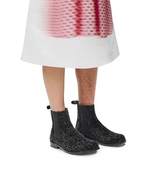 Loewe Black Brushed Campo Chelsea Boots