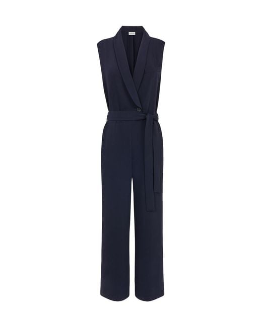 P.A.R.O.S.H. Blue Belted Jumpsuit