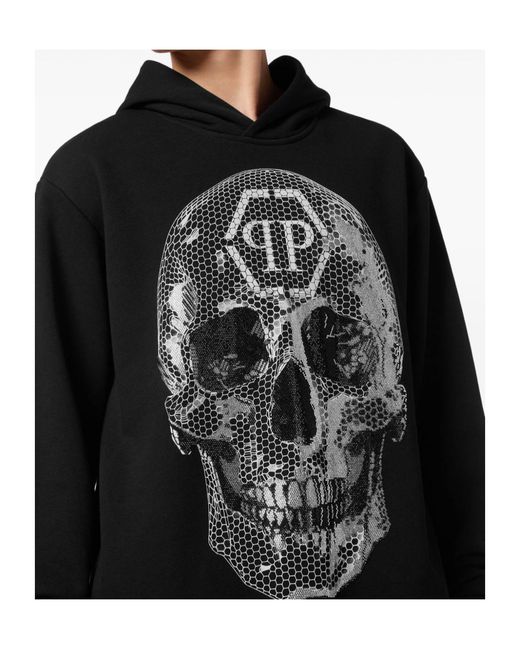 Philipp Plein Black Printed Sweatshirt for men