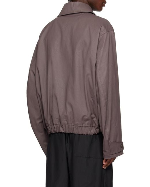 Lemaire Black Oversized-Collar Bomber Jacket for men