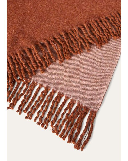Loro Piana Brown Fringed Blanket