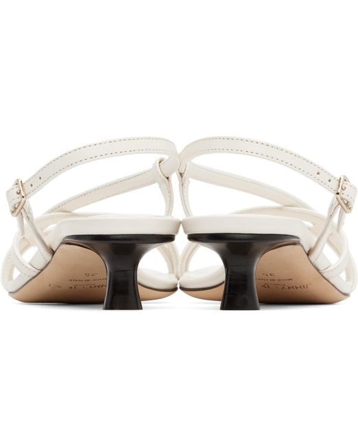 Jimmy Choo White Farris High-Heeled Sandals