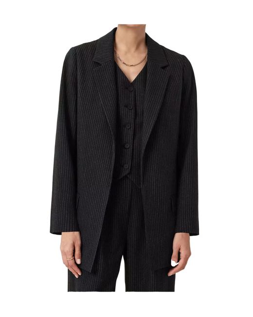 AllSaints Black Long-Sleeved Suit Jacket