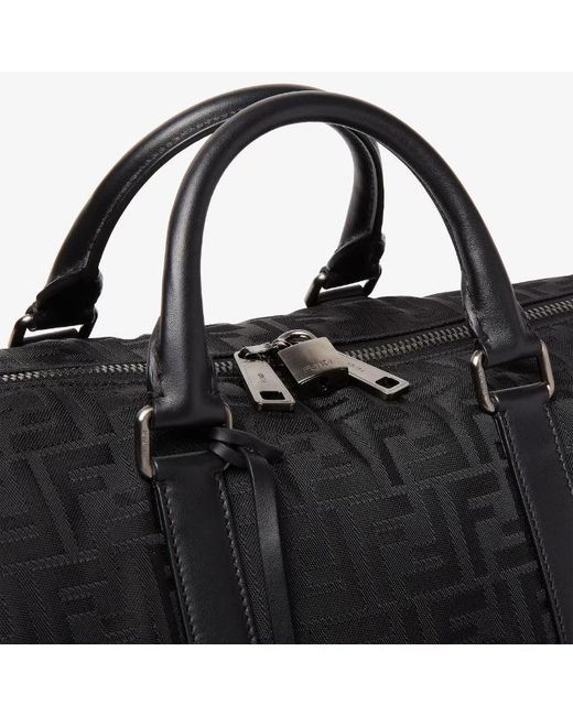 Fendi Black Ff Zipped Travel Bag for men