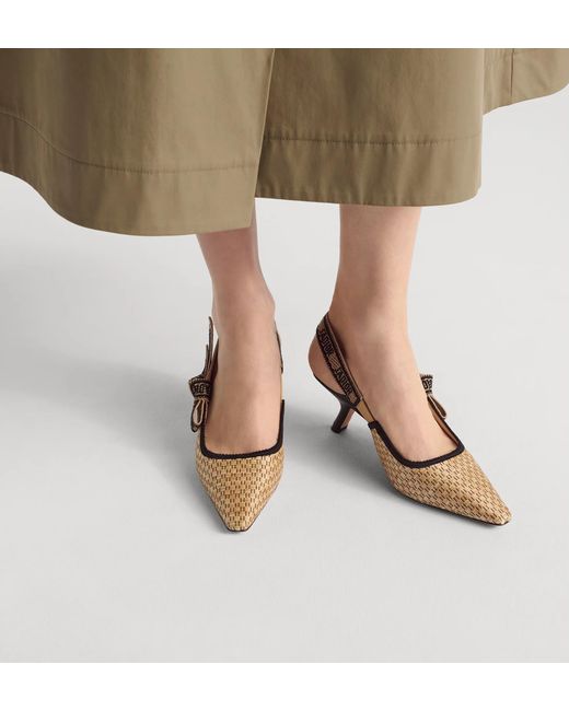 Dior Brown Iviera J'A Slingback Pump