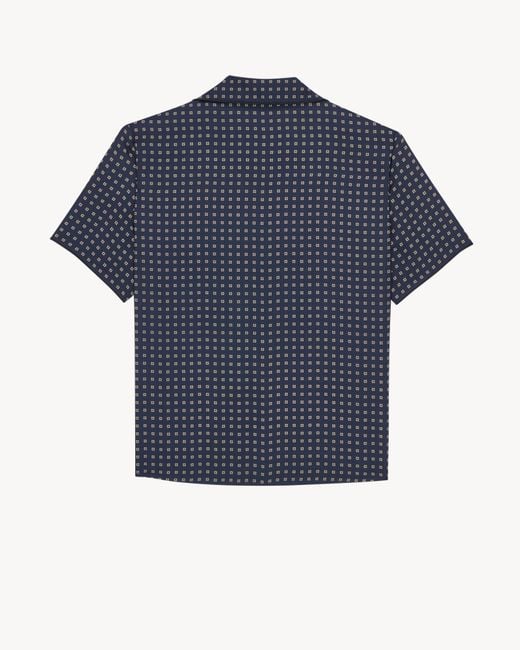Saint Laurent Blue Pajama Top