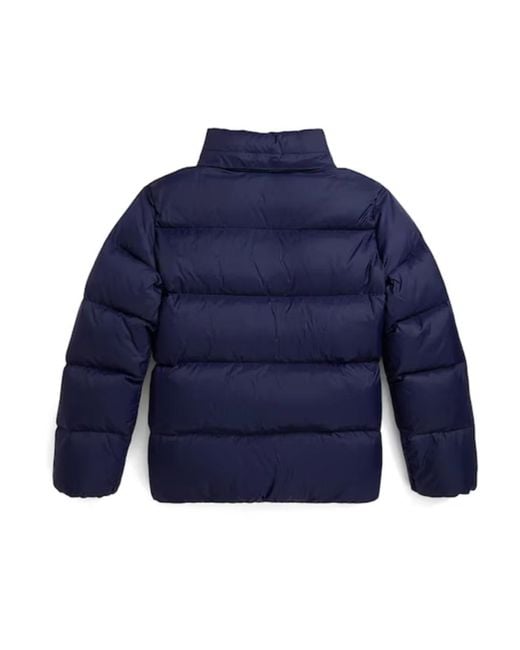 Ralph Lauren Blue Long-Sleeved Down Jacket