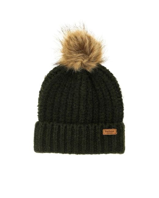 Barbour Green Saltburn Hat And Scarf Set