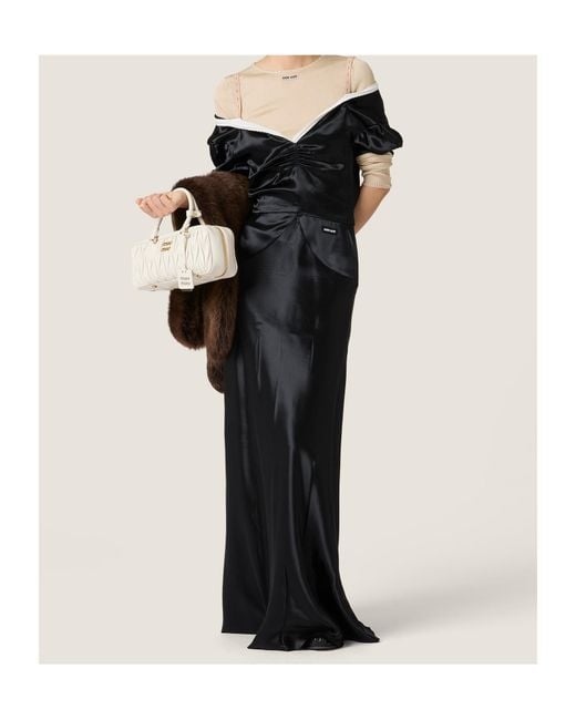 Miu Miu Black Long Satin Dress