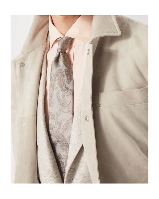 Brunello Cucinelli White Sleeveless Button-Up Gilet for men