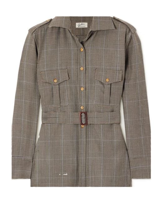 Giuliva Heritage Gray The Aurora Prince Of Wales Checked Wool Shirt