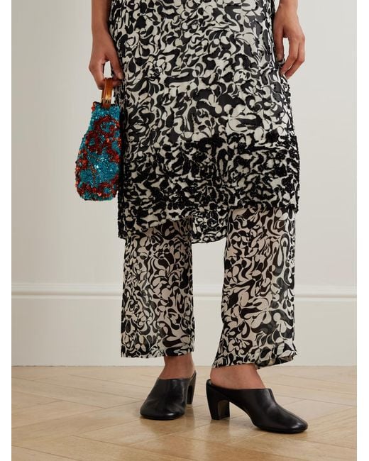 Dries Van Noten Black Heeled Slip-On Mules