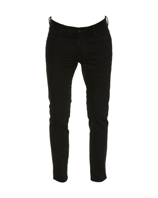 DSquared² Black Low-Rise Skinny Jeans for men