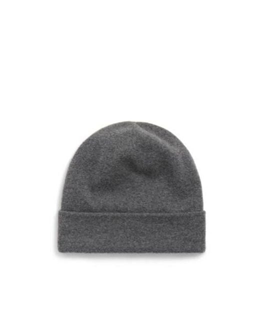Balenciaga Gray Logo Plaque Knitted Beanie