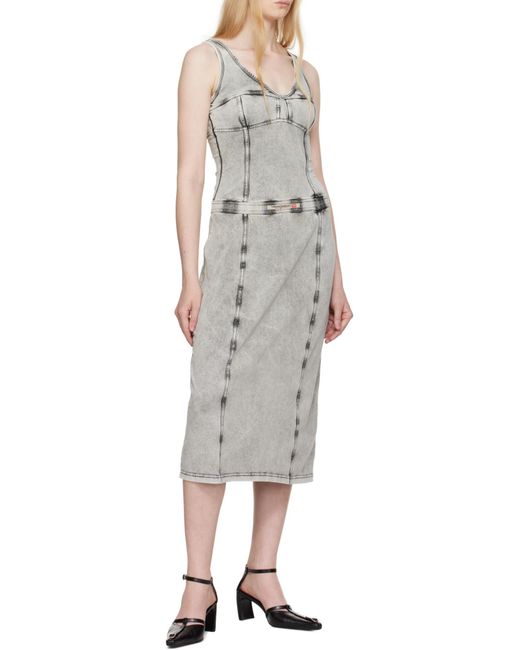 DIESEL Gray D-Inny Sleeveless Midi Dress