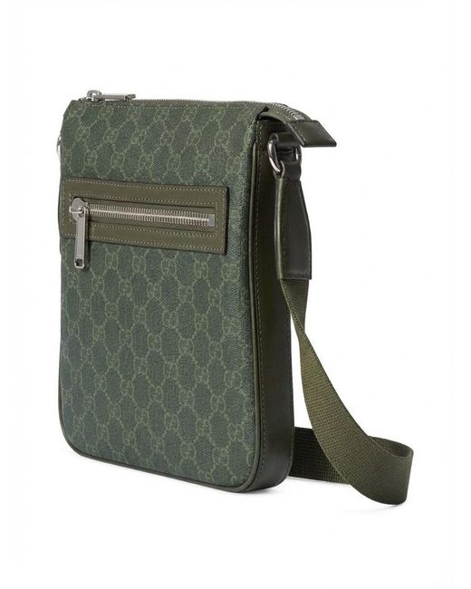 Gucci Green Gg Monogram Small Messenger Bag for men