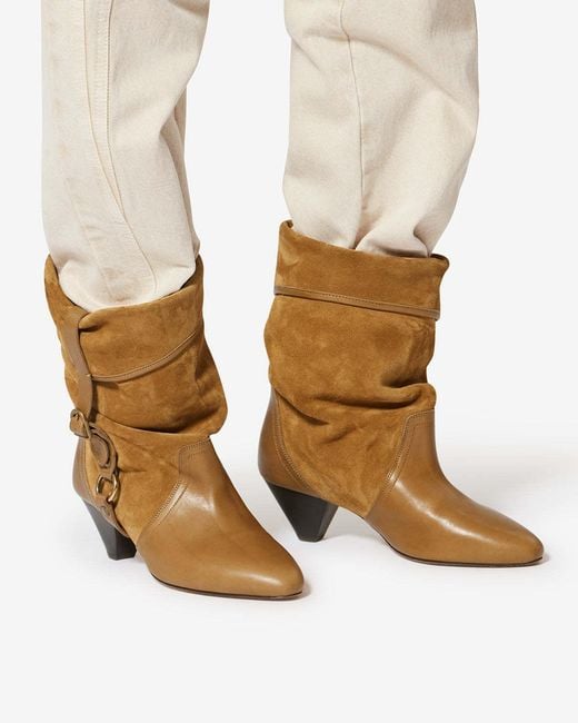 Isabel Marant Brown Darner Buckle Boots