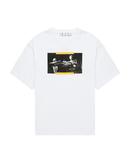 Off-White c/o Virgil Abloh White Caravaggio Painting Crewneck T-Shirt for men