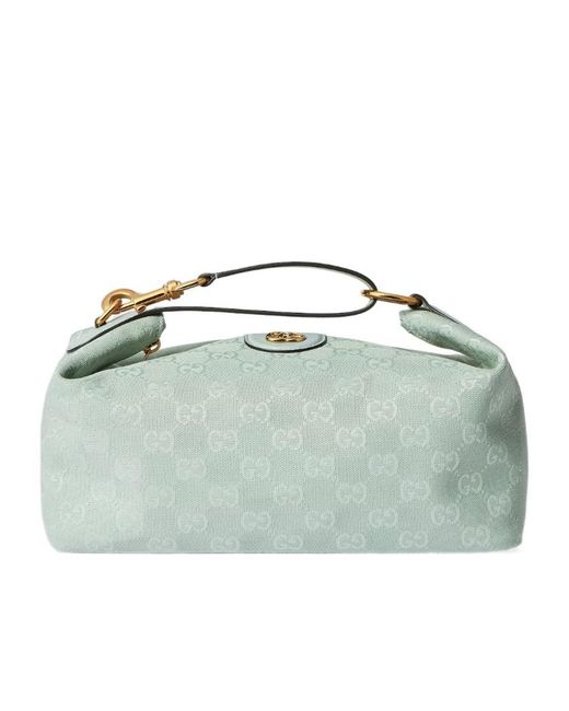 Gucci Green Vanity Medium Top Handle Bag