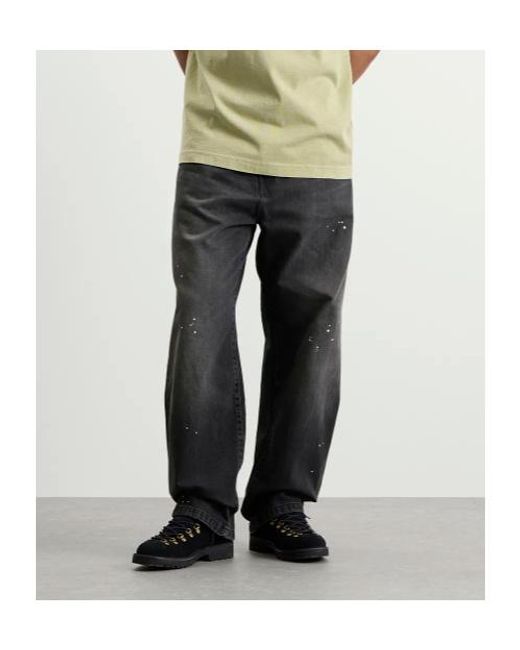 Carhartt Gray Wip Paint-Splatter Straight Jeans for men