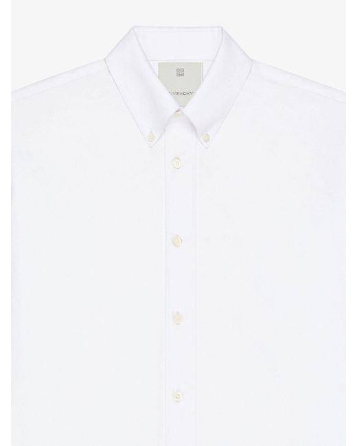 Givenchy White Monogram 72 Jacquard Long-Sleeved Shirt for men