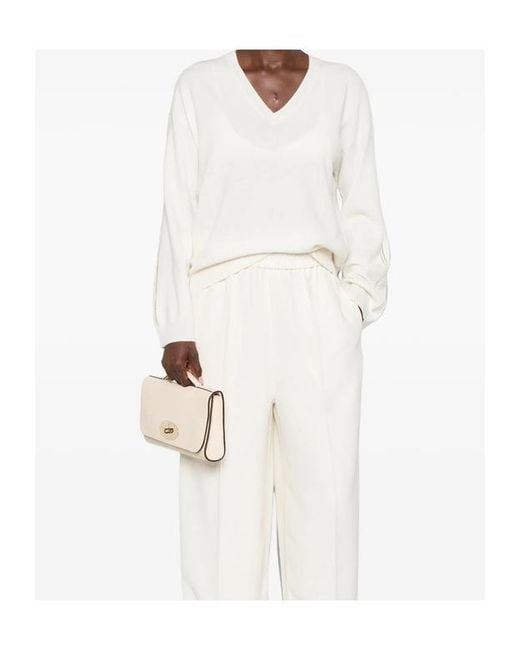 Fabiana Filippi White Crew Neck Knitwear
