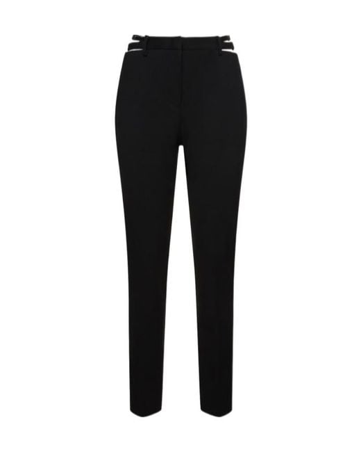 Dion Lee Black Tailored Stretch Wool Straight Pants