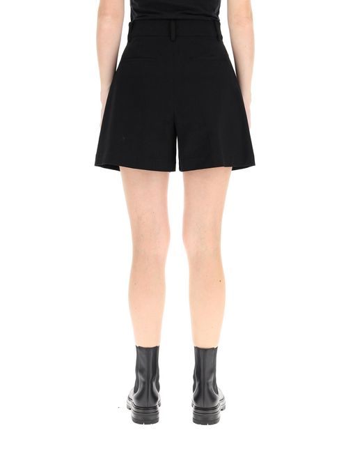 RED Valentino Black High Waist Mini Shorts