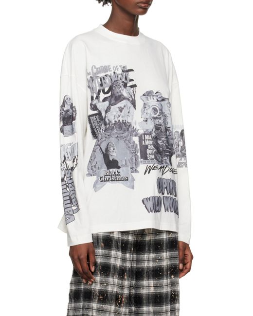 we11done White Printed Long-Sleeved T-Shirt for men