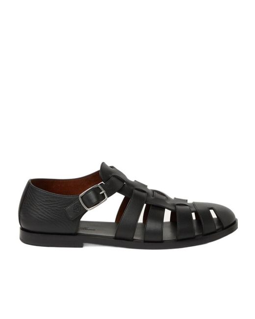 Loro Piana Black Maxime Walk Sandals for men
