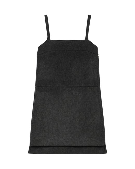 Max Mara Black Elegant Mini Wool Felt Dress
