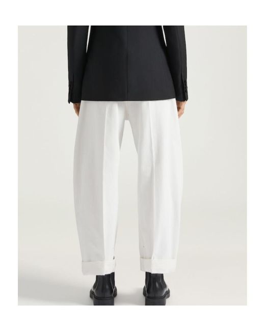Givenchy White Logo Patch Loose-Fit Jeans for men