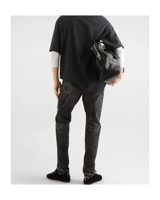 Dolce & Gabbana Black Logo-Plaque Jeans for men