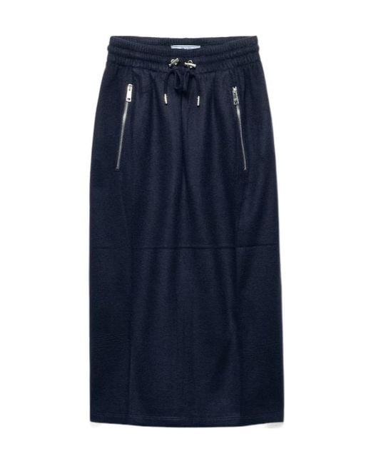 Prada Blue Jersey Skirt