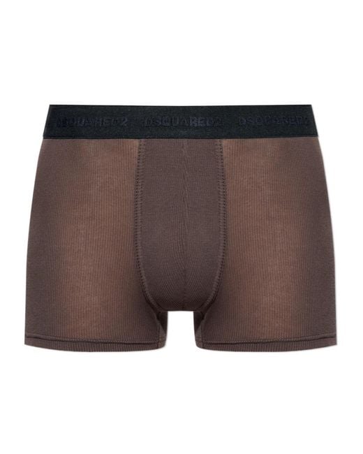 DSquared² Brown Boxer Shorts for men