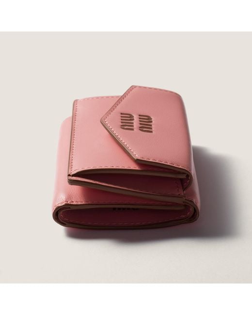 Miu Miu Pink Small Leather Wallet