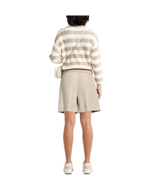 Max Mara Natural Solid Color Shorts